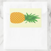 Ananas-Cartoon Rechteckiger Aufkleber (Tasche)
