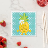 Ananas Charm Good Vibes nur Papier Napkin Serviette (Beispiel)