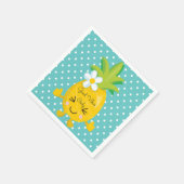 Ananas Charm Good Vibes nur Papier Napkin Serviette (Ecke)