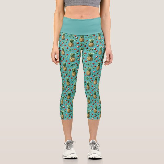 Ananas Cherry Bliss Capri Leggings (Vorderseite)
