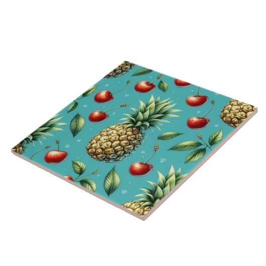 Ananas Cherry Bliss Fliese (Seite)