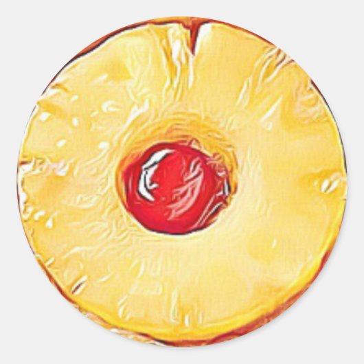 Ananas Cherry Food Dessert Stickers (Vorderseite)
