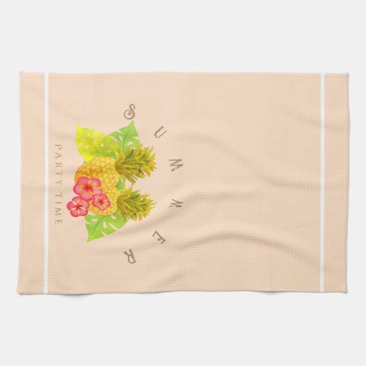 Ananas Chic Beige Geschirrtuch (Horizontal)