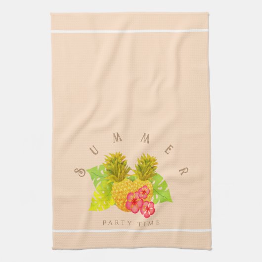 Ananas Chic Beige Geschirrtuch (Vertikal)