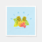 Ananas Chic Blue Serviette (Vorderseite)