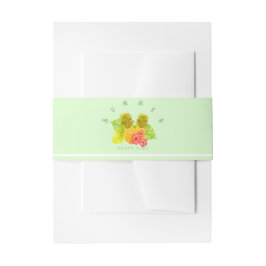 Ananas Chic Green Einladungsbanderole