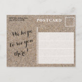 Ananas Chillin am Sandstrand Save the Date Ankündigungspostkarte (Rückseite)