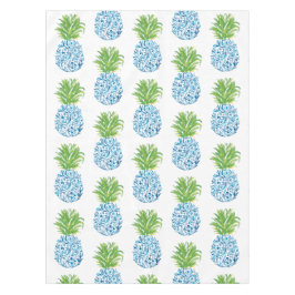 Ananas Chinoiserie Blau Weiße Preppy Tischdecke