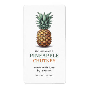 Ananas-Chutney-Etikett
