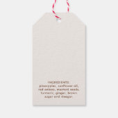 Ananas-Chutney-Hüttenkonserve Geschenkanhänger (Rückseite)