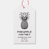 Ananas-Chutney-Hüttenkonserve Geschenkanhänger (Vorderseite)