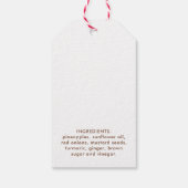 Ananas-Chutney-Hüttenkonserve Geschenkanhänger (Rückseite)