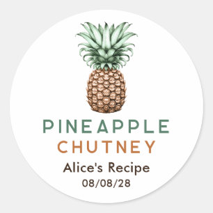 Ananas-Chutney-Hüttenkonserve Runder Aufkleber