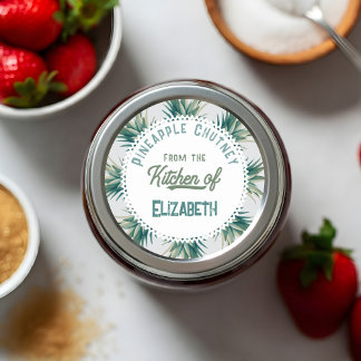 Ananas Chutney Runder Aufkleber