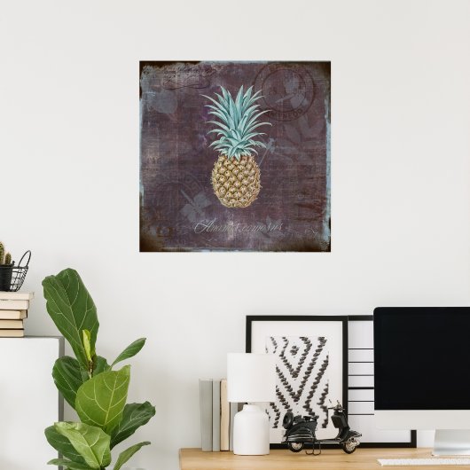 Ananas comosus poster (Heimbüro)