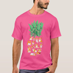Ananas Corgi Funny T-Shirt für Corgi Liebhaber Som