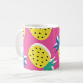 Ananas Crazy Colors: Childish Pop-Art. Kaffeetasse (Vorderseite Links)