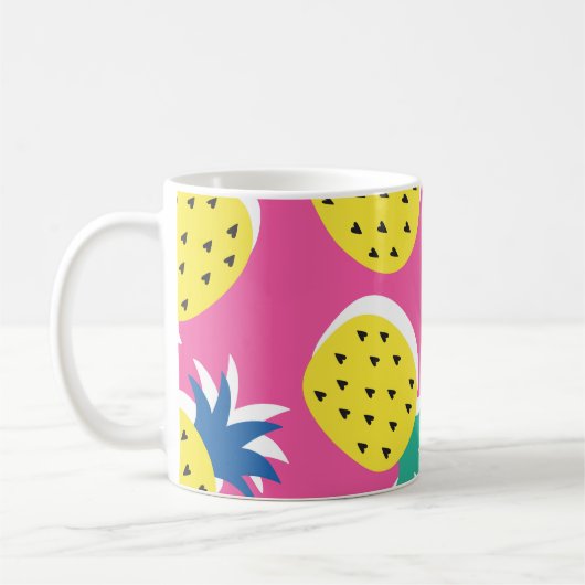 Ananas Crazy Colors: Childish Pop-Art. Kaffeetasse (Links)