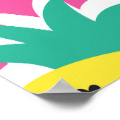 Ananas Crazy Colors: Childish Pop-Art. Poster (Ecke)
