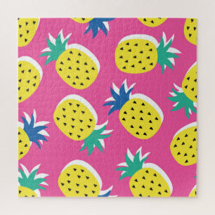 Ananas Crazy Colors: Childish Pop-Art. Puzzle