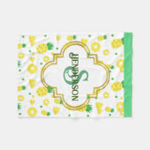 Ananas Custom Fleecedecke (Vorderseite (Horizontal))