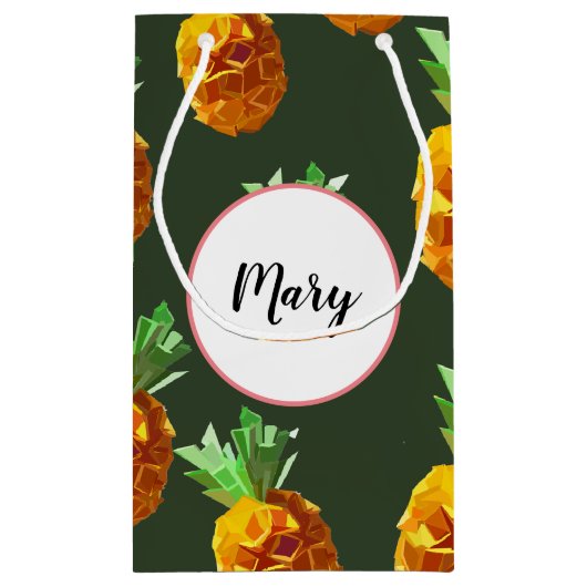 Ananas Custom Gift Bag Kleine Geschenktüte (Rückseite)