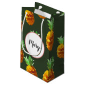 Ananas Custom Gift Bag Kleine Geschenktüte (Rückseite Schrägansicht)