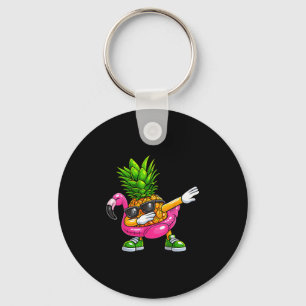 Ananas Dabbing Flamingo Aloha Hawaii Tropisch V Schlüsselanhänger