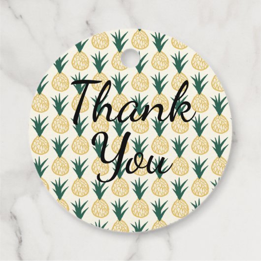 Ananas Danke Party Geschenkanhänger (Rückseite)
