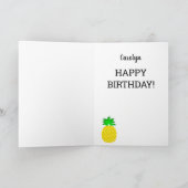 Ananas, dein Name, das sind Sie, Ananas Karte (Innenseite)