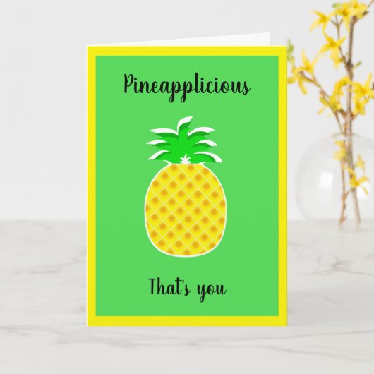 Ananas, dein Name, das sind Sie, Ananas Karte (Gelbe Blume)