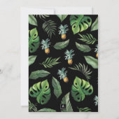 Ananas Delight Luau Graduation Party Einladung (Rückseite)