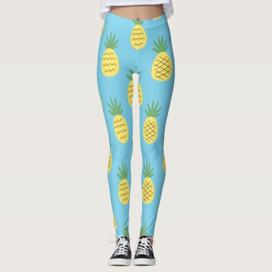 Ananas Delight: Tropische Fruchtwerbung Leggings (Vorderseite)