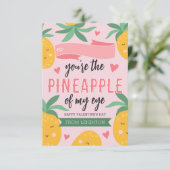 Ananas der Augenpartie Valentinstag-Karte Einladung (Stehend Vorderseite)