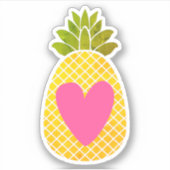 Ananas der Liebe Aufkleber (Vorderseite)