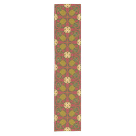 Ananas-Design auf rotem Hintergrund Kurzer Tischläufer