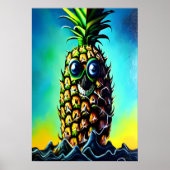 Ananas, die Sie anlächeln | AI Art Poster (Vorne)