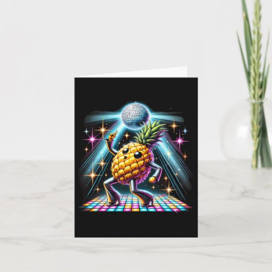 Ananas Disco Dancer Spooky Dance Kinder Karte (Vorderseite)