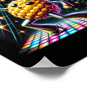 Ananas Disco Dancer Spooky Dance Kinder Poster (Ecke)