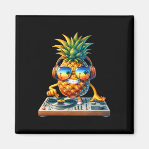 Ananas Dj Tropical Beats Aloha Beaches Hawaii H Magnet