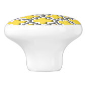 Ananas Dk Grau Weißer Marokkanischer Flachbildschi Keramikknauf (Seitenansicht)