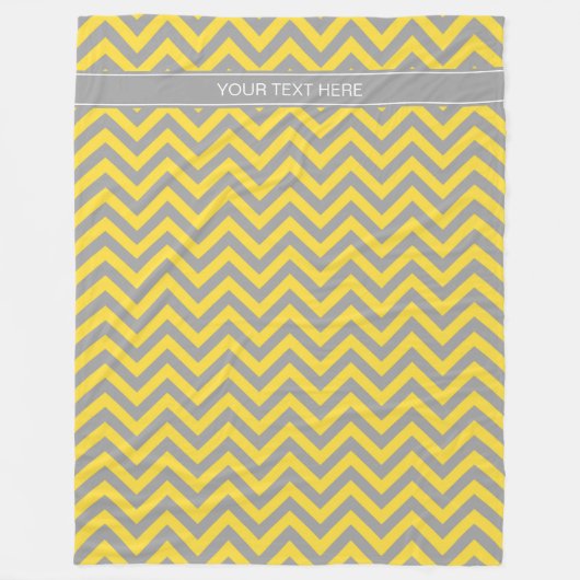 Ananas Dk Gray LG Zickzack Dk Grau Name Monogramm Fleecedecke (Vorderseite)