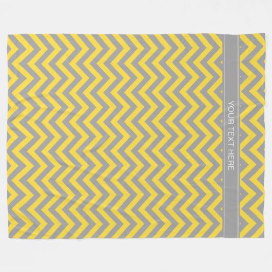 Ananas Dk Gray LG Zickzack Dk Grau Name Monogramm Fleecedecke (Vorderseite (Horizontal))