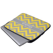 Ananas Dk Gray LG Zickzack Dk Grau Name Monogramm Laptopschutzhülle (Vorne Knopf)
