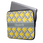 Ananas Dk Gray Marokkanisch #5DS Char Name Monogra Laptopschutzhülle (Vorderseite Links)