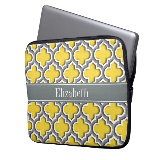 Ananas Dk Gray Marokkanisch #5DS Char Name Monogra Laptopschutzhülle (Vorderseite Links)