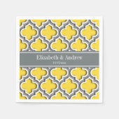 Ananas Dk Gray Marokkanisch #5DS Char Name Monogra Serviette (Vorderseite)