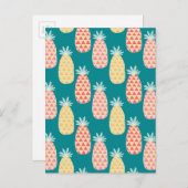 Ananas Doodle Muster 2 Postkarte (Vorne/Hinten)