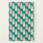 Ananas-Doodle-Muster | Monogramm Planer (Rückseite)