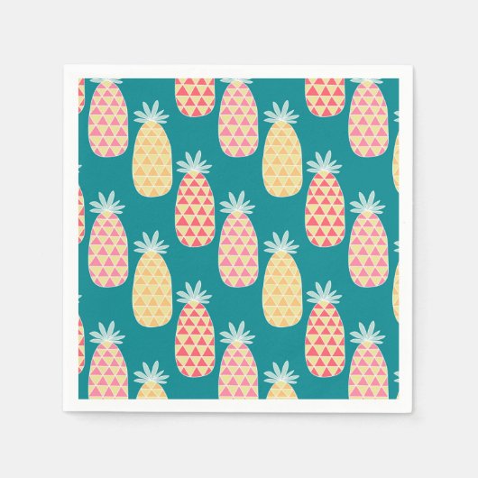 Ananas Doodle Muster Serviette (Vorderseite)